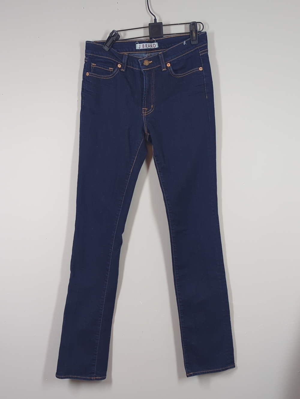 J Brand Low Rise Women's Dark Blue Skinny Straight Jeans 28